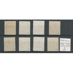 Suriname 202a-205a, 202b-205b Rode Kruis  VFU/gebr  CV 158 €