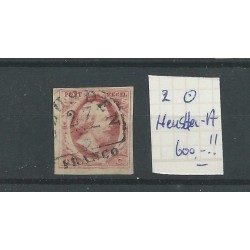 Nederland 2 plt I met "HEUSDEN-A"  VFU/gebr  CV 50 € +600 Eysinga