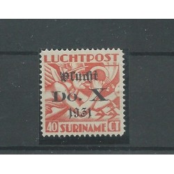 Suriname  LP11  DO-X  "Gebroken D en  O" opdruk MH/gebr  CV ???€