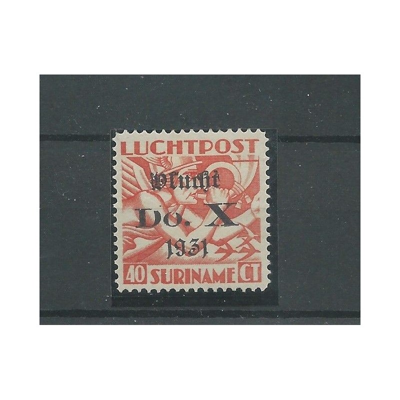 Suriname  LP11  DO-X  "Gebroken D en  O" opdruk MH/gebr  CV ???€