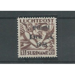Suriname  LP14  DO-X  "Gebroken D en  O" opdruk MH/gebr  CV ???€