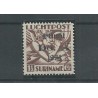 Suriname  LP14  DO-X  "Gebroken D en  O" opdruk MH/gebr  CV ???€