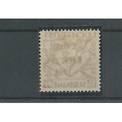 Suriname  LP14  DO-X  "Gebroken D en  O" opdruk MH/gebr  CV ???€