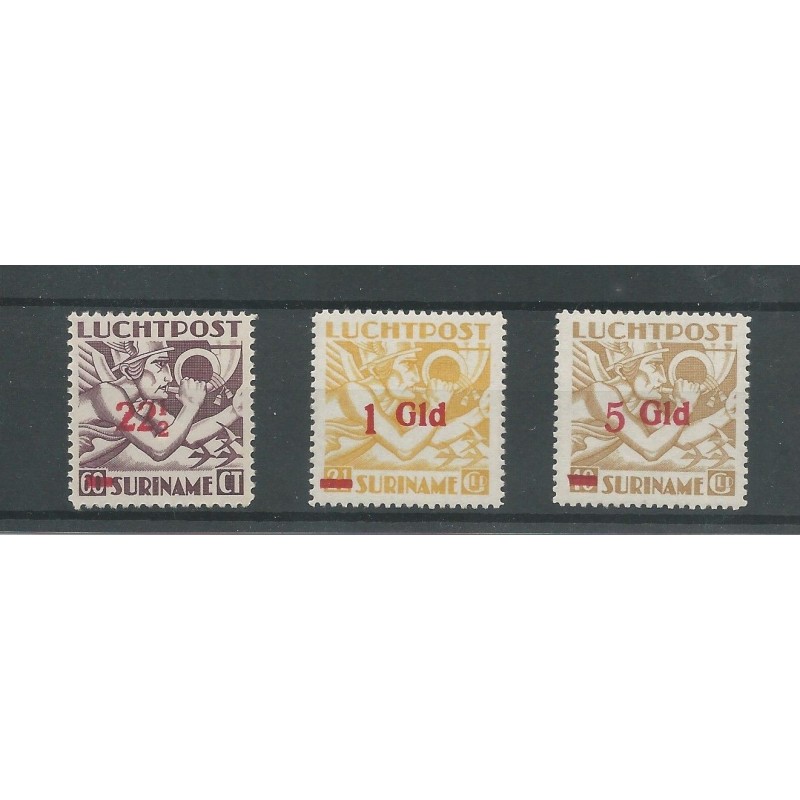Suriname LP24-26 Overdrukken MH/ongebr CV 59 € Suriname LP24-26 Overdrukken MH/ongebr CV 59 €