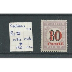 Suriname P15-III "Witte vlek" plaatfout ??  MH/ongebr  CV 120 €