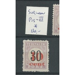 Suriname P15-III  Port 1911  MH/ongebr  CV 120 €