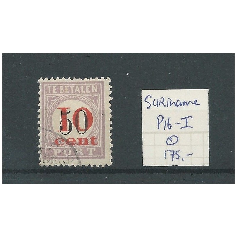Suriname P16-I Port 1911 VFU/gebr CV 175 € Suriname P16-I Port 1911 VFU/gebr CV 175 €