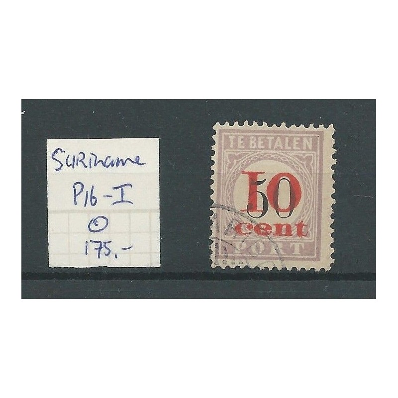 Suriname P16-I Port 1911 VFU/gebr CV 175 € Suriname P16-I Port 1911 VFU/gebr CV 175 €