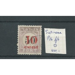 Suriname P16fb  Port 1911  VFU/gebr  CV 400 € keurstempeltje Ned. Bond