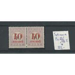 Suriname P16-III-P16-I  Paartje  Port 1911  MH/ongebr  CV 325 € Certificaat
