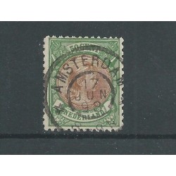 Nederland 45B Wilhelmina 50ct  VFU/gebr  CV 20 €