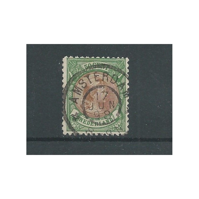 Nederland 45B Wilhelmina 50ct VFU/gebr CV 20 € Nederland 45B Wilhelmina 50ct VFU/gebr CV 20 €