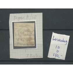 Luxemburg  1a  Willem III 1852  VFU/gebr   CV 150 €