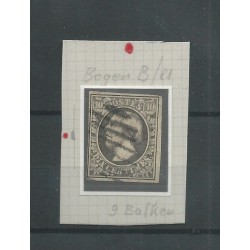 Luxemburg  1b  Willem III 1852  VFU/gebr   CV 70 € plate fault