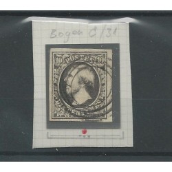 Luxemburg  1c-31  Willem III 1852  VFU/gebr   CV 70 € plate fault