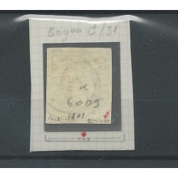Luxemburg  1c-31  Willem III 1852  VFU/gebr   CV 70 € plate fault