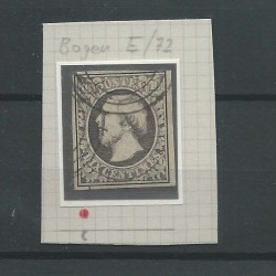Luxemburg  1e Willem III 1852  VFU/gebr   CV 70+ € plate fault
