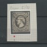 Luxemburg  1e Willem III 1852  VFU/gebr   CV 70+ € plate fault
