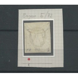 Luxemburg  1e Willem III 1852  VFU/gebr   CV 70+ € plate fault