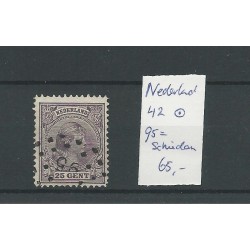 Nederland 42 met puntstempel 95/Schiedam VFU/gebr  CV 65 €
