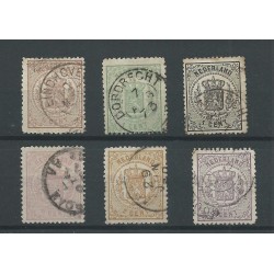 Nederland  13-18  Wapens 1869  VFU/gebr  CV  317 €