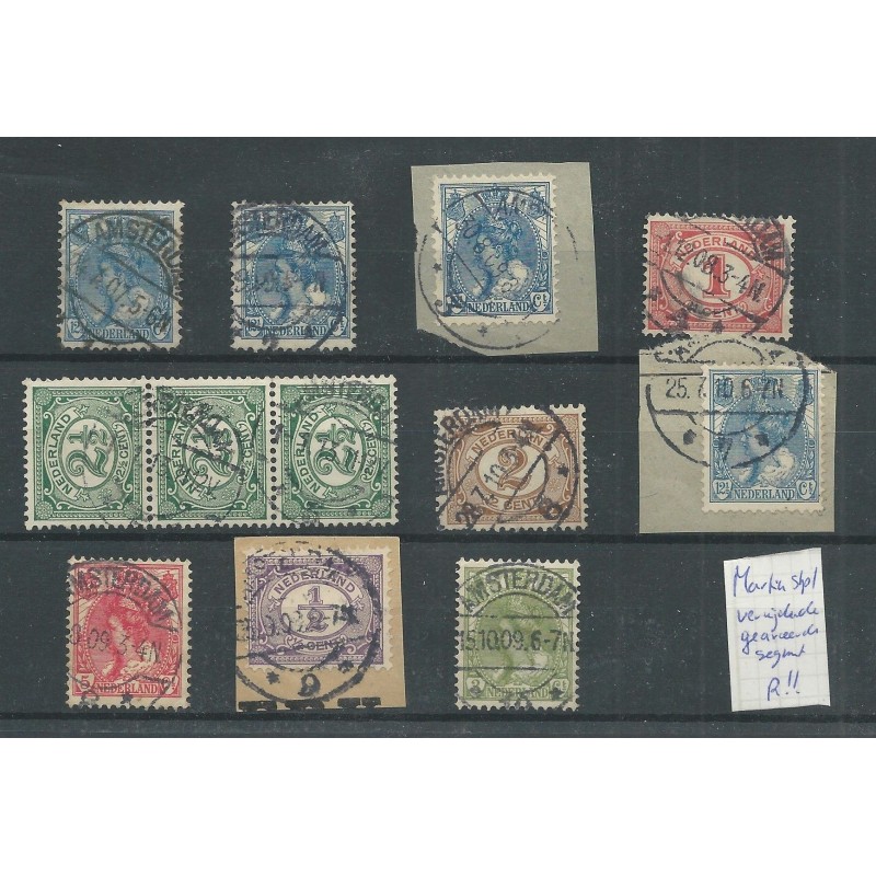 Nederland LBMN 0001a - LBMN 0010a  stempels  VFU/gebr CV  R €