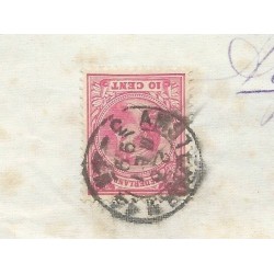 Nederland 37 op MONSTER-zakje Amsterdam-14  VFU/gebr CV  100+ €