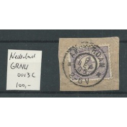 Nederland 50 met GRNU0013c  "Amsterdam"Nachtuurkarakters VFU/gebr CV  100 €