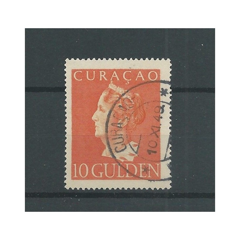 Curacao 181 Wilhelmina 10Gld VFU/gebr CV 365 € echt gelopen!! Curacao 181 Wilhelmina 10Gld VFU/gebr CV 365 € echt gelopen!!