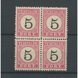 Ned. Indie  P6-III  blok van 4  MNH/postfris  CV  10+ €