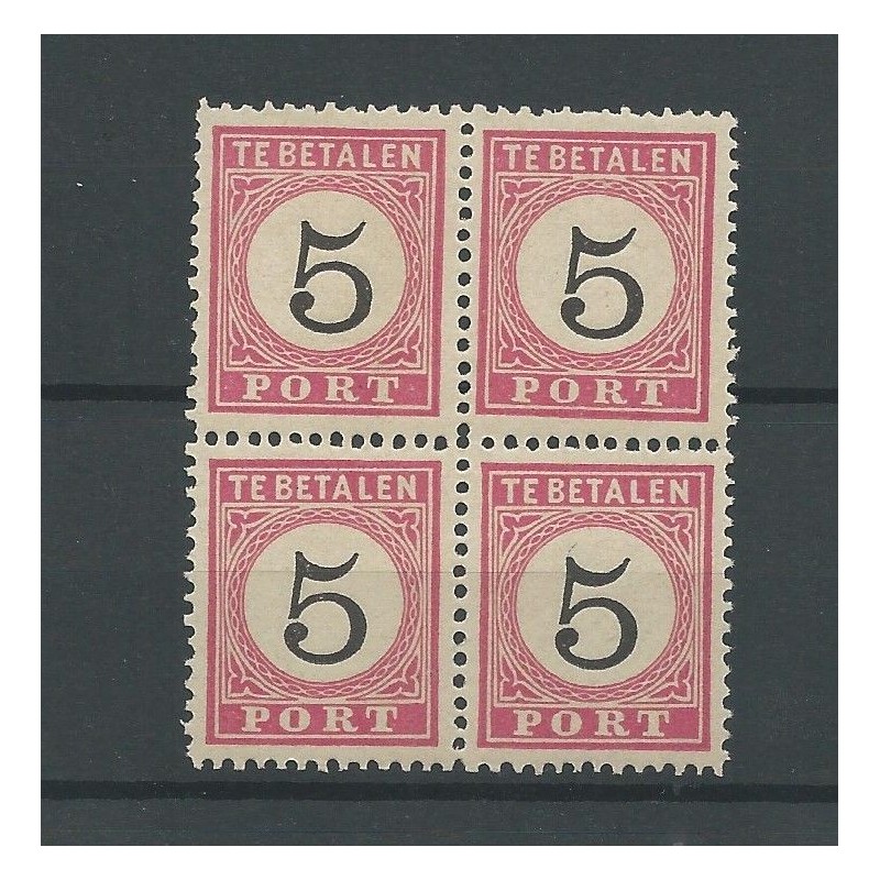 Ned. Indie P6-III blok van 4 MNH/postfris CV 10+ € Ned. Indie P6-III blok van 4 MNH/postfris CV 10+ €