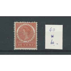 Curacao 40 Wilhelmina 30ct  MH/ongebr  CV  60 €