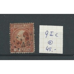 Nederland 9IC met puntstempel 44  VFU/gebr  CV 40 €