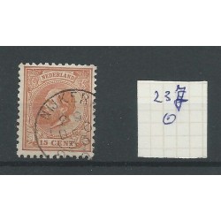 Nederland 23J met "NIJKERK 1883" kleinrond VFU/gebr  CV 23+ €