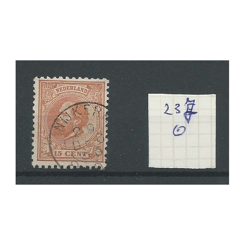 Nederland 23J met "NIJKERK 1883" kleinrond VFU/gebr CV 23+ € Nederland 23J met "NIJKERK 1883" kleinrond VFU/gebr CV 23+ €