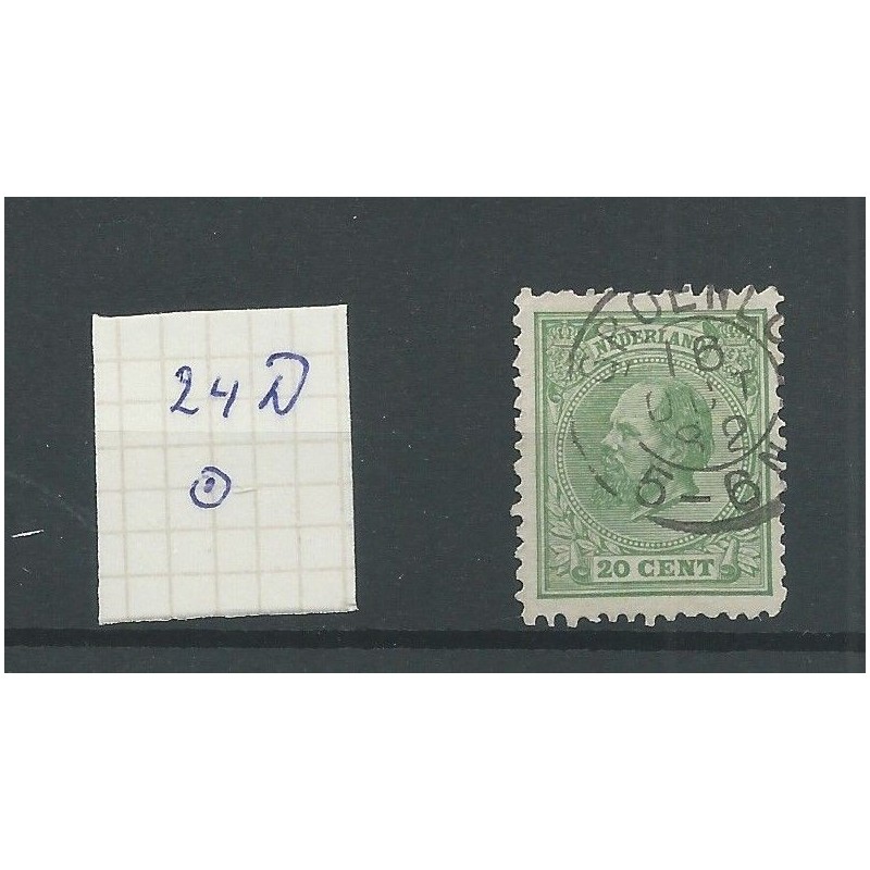 Nederland 24D met "GROENLO 1882" kleinrond VFU/gebr CV 25+ € Nederland 24D met "GROENLO 1882" kleinrond VFU/gebr CV 25+ €