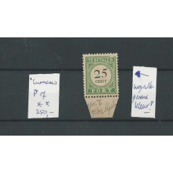Curacao P17 POSTFRIS met weggevallen kleur  CV 250 €