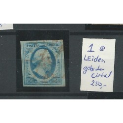 Nederland 1 met "LEIDEN-gebroken cirkel"  VFU/gebr   CV 250 €
