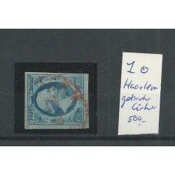 Nederland 1 met "HAARLEM gebroken cirkel"  VFU/gebr   CV 500 €