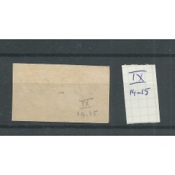 Nederland 2 plt IX 14-15  paartje  VFU/gebr   CV 180 €