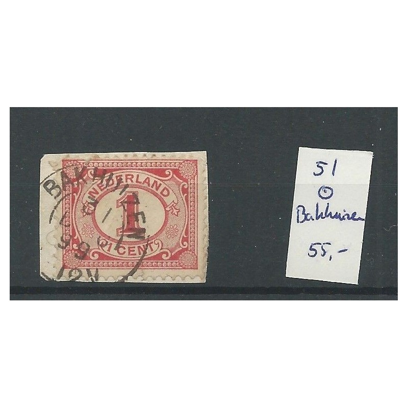 Nederland 51 met BAKHUIZEN kleinrond VFU/gebr CV 55 €
