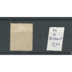 Nederland 34 met BIRDAARD  kleinrond VFU/gebr CV 17,50 €