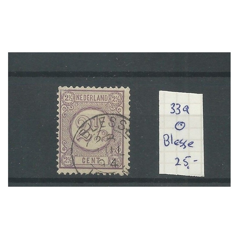 Nederland 33A met BLESSE kleinrond VFU/gebr CV 25 € Nederland 33A met BLESSE kleinrond VFU/gebr CV 25 €