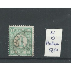 Nederland 31 met HALLUM kleinrond VFU/gebr CV 37,5 €