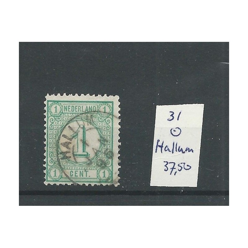 Nederland 31 met HALLUM kleinrond VFU/gebr CV 37,5 € Nederland 31 met HALLUM kleinrond VFU/gebr CV 37,5 €