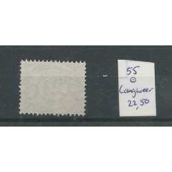 Nederland 55 met LANGWEER kleinrond VFU/gebr CV 22,50€