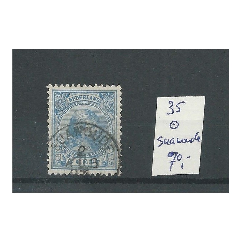 Nederland 35 met SUAWOUDE kleinrond VFU/gebr CV 70 € Nederland 35 met SUAWOUDE kleinrond VFU/gebr CV 70 €