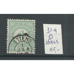 Nederland 31a met STIENS kleinrond VFU/gebr CV 55 €
