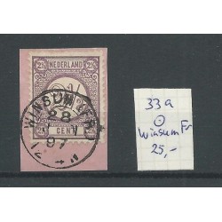 Nederland 33a met WINSUM (FR:)  kleinrond VFU/gebr CV 25 €