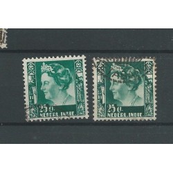 Ned. Indie  256  Wilhelmina  25ct  VFU/gebr  CV 60 €